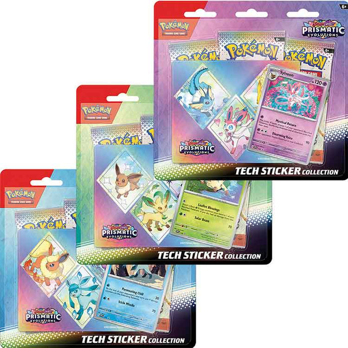 Pokémon TCG: Scarlet & Violet 8.5 - Prismatic Evolutions  - Tech Sticker Collection - Assorted Display